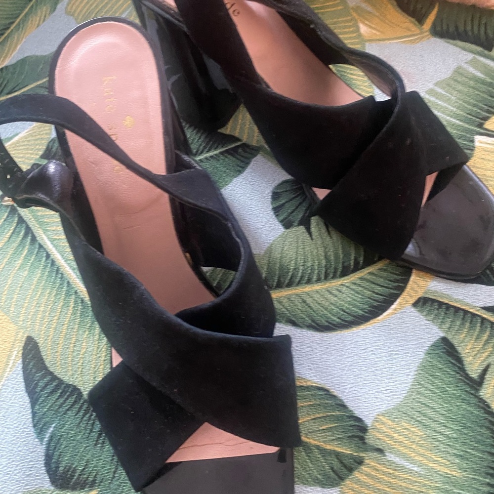 Kate Spade Black Strappy Heels